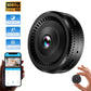 Black fisheye wide-angle lens with rainbow optic, shown with a smaller lens unit