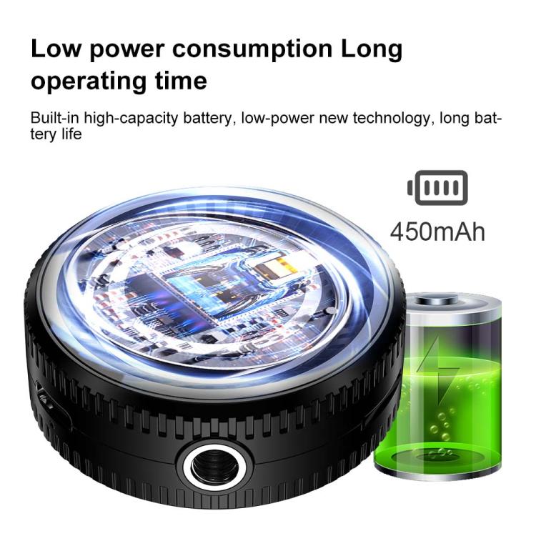 Black mini fisheye wide-angle lens with built-in battery capacity 450mAh