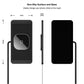 Black non-slip charging base with raised wireless charging circle and side dimensions