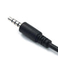 Black 3.5mm male plug with metal tip connector end