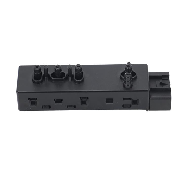 Black car seat control switch module with four screw terminals and side connector