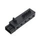 Black car seat control switch module angled view with wiring ports and mounts