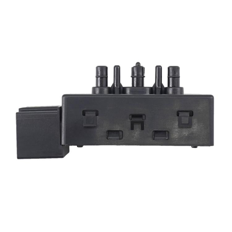 Car seat control switch module side view with five raised pin posts