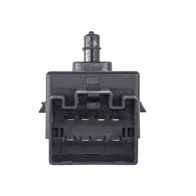 Car seat control switch module with exposed internal terminal cavity and pin posts