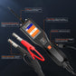 Car battery circuit probe tester with digital screen and red/black test leads with clips