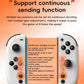 White split controllers with analog sticks and glowing button icons
