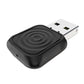 Compact black wireless CarPlay/Android Auto adapter with USB-A plug on cable-less body