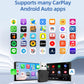 Black wireless CarPlay/Android Auto adapter dock shown in front view