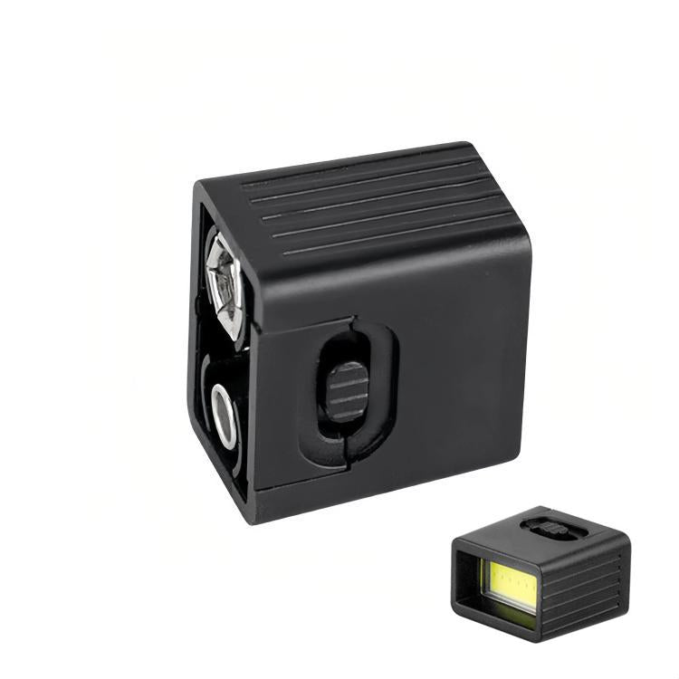 Mini black LED key flashlight with COB light window and side switch