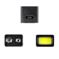 Compact black LED flashlight key light with top loop and bright front lens