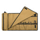 Tan waterproof tool storage roll pouch with interior tool loops and flap closure