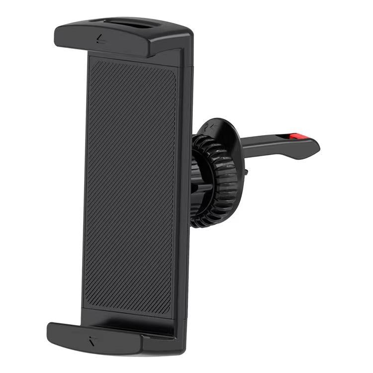 Car air vent phone holder with double lock clamp, black