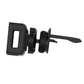 Car air vent phone holder clamp components with dual lock rings, black