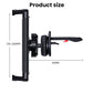 Car air vent phone holder with adjustable support arms, black