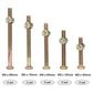 Gold zinc-plated hex socket screws with round heads, star drive, multiple lengths