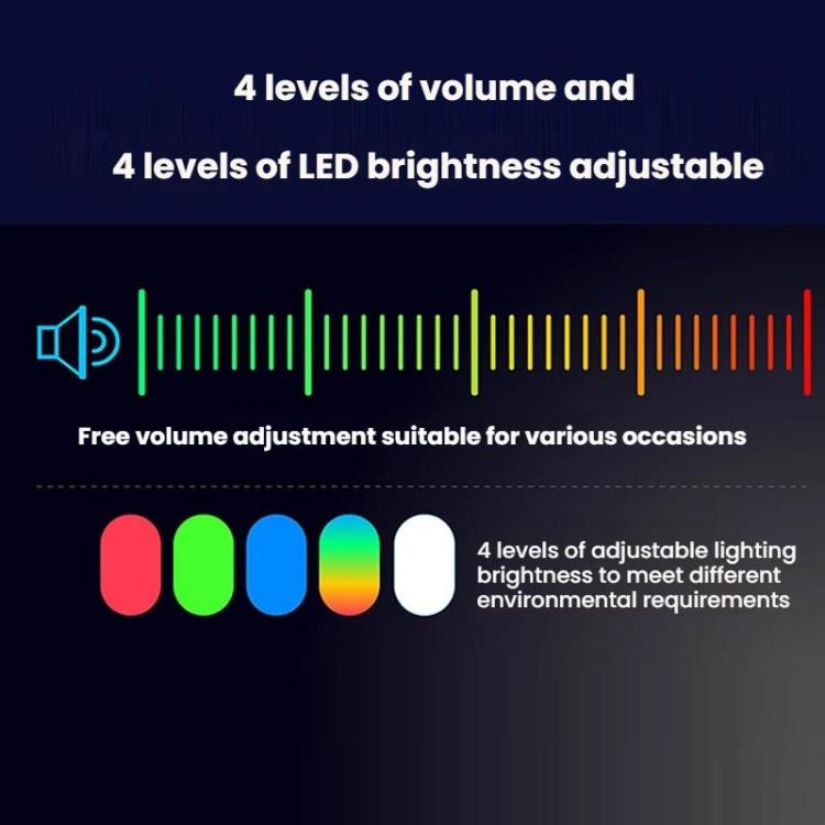 Wireless infrared sensor doorbell with adjustable LED brightness and volume levels