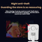 Wireless infrared doorbell receiver with horn speaker detail, night anti-theft scene