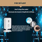 Wireless infrared doorbell receiver with key fob remote, pairing and code diagram
