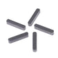 Loose feather pin keys, five dark metal pins with squared ends