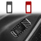 Carbon-fiber trunk switch decorative stickers: black left, red right