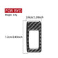 Black carbon-fiber style trunk switch decorative sticker, rectangular cutout
