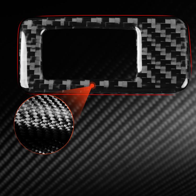 Black carbon-fiber trunk switch decorative sticker with glossy protective cover