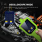 Handheld automotive circuit tester with LCD screen, used with engine bay connectors