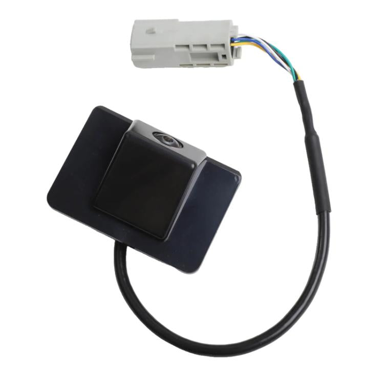 Rear view camera with wiring pigtail and connector housing