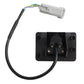 Rear view camera mounting base with terminals and wire lead