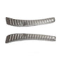 Stainless steel trunk sill guard with brushed silver finish and molded edge channels
