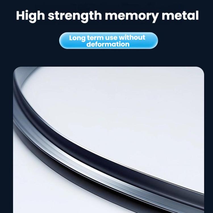 Sunroof sunshade edge detail with curved metal-style trim and protective layers