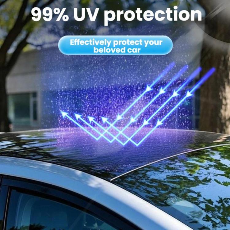 Sunroof sunshade with UV protection sparkle overlay on top surface
