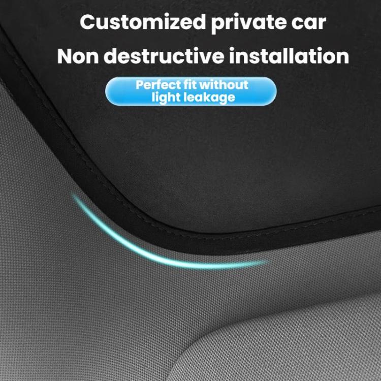 Sunroof sunshade close-up with non-destructive edge fit and light-blocking seam