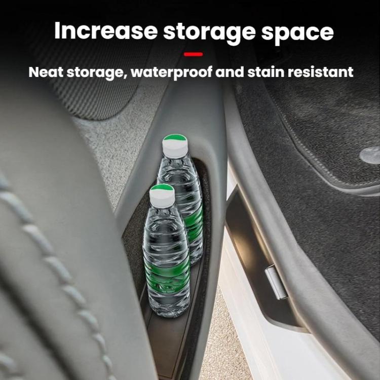 Door slot storage box organizer holding two water bottles