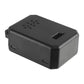 Black steering lock emulator module with vent holes and side connector