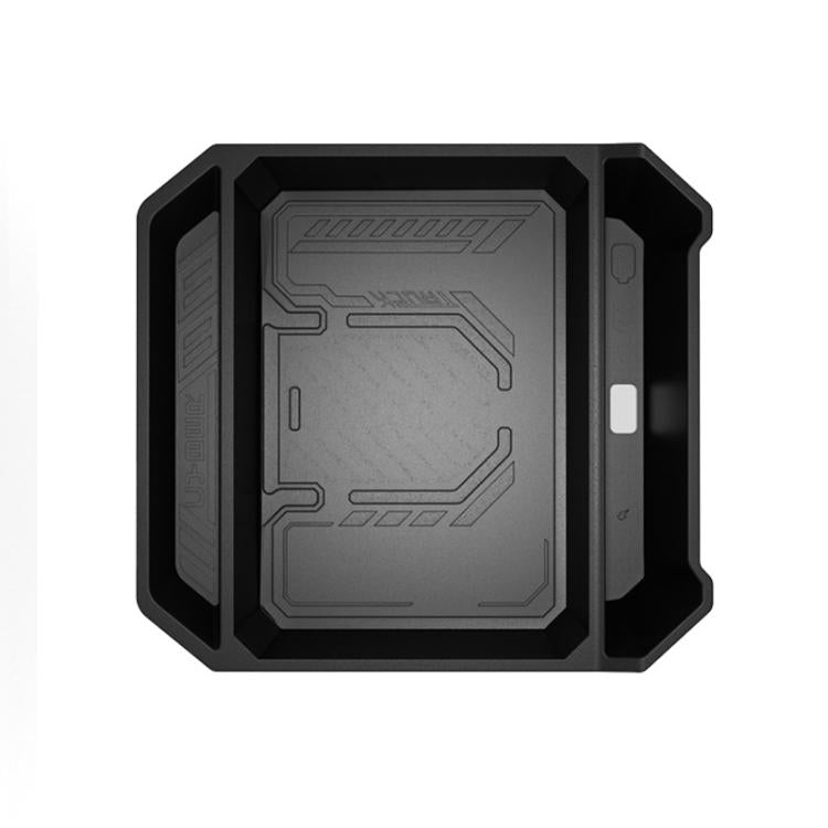 Center console storage box for Tesla Cybertruck, black molded insert with side slots