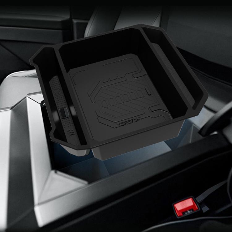 Center console storage box for Tesla Cybertruck, black organizer tray in center console