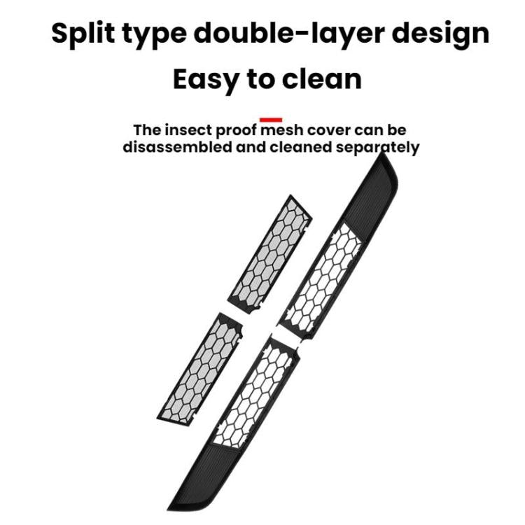 Double-layer insect screen strips with hexagon mesh pattern