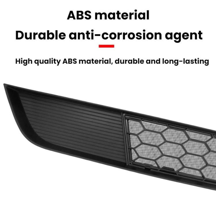 Black ABS front grille mesh insert with honeycomb hex pattern
