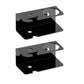 Set of two black wall-mounted acrylic razor storage stands with razor slots