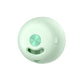 Light green UV toothbrush sterilizer and storage rack, round case with hinged lid