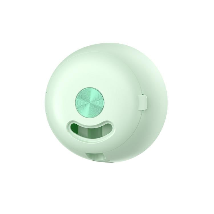 Light green UV toothbrush sterilizer and storage rack, round case with hinged lid