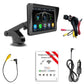Car MP5 touchscreen player with dashboard mount stand and camera wiring accessories