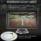 Car MP5 touchscreen reversing camera view with parking guide lines