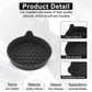 Black silicone car coaster with circular anti-slip texture and easy-grip edge
