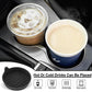 Black silicone car coaster with textured anti-slip pad for cups or cans