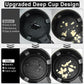 Black anti-slip car cup coasters with handle, anti-squeak set of 4