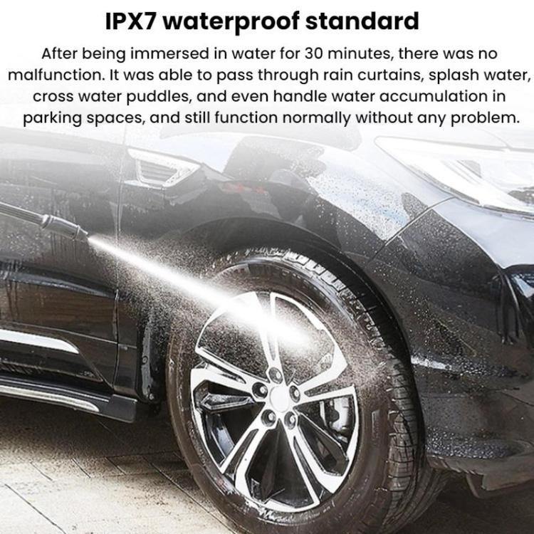 IPX7 waterproof TPMS sensor/wheel area with water spray on tire