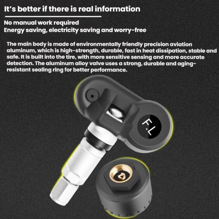 TPMS external sensor with rugged aluminum body and protective sealing ring