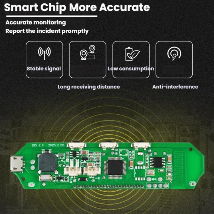 TPMS circuit board with wireless chip for stable signal and low power monitoring